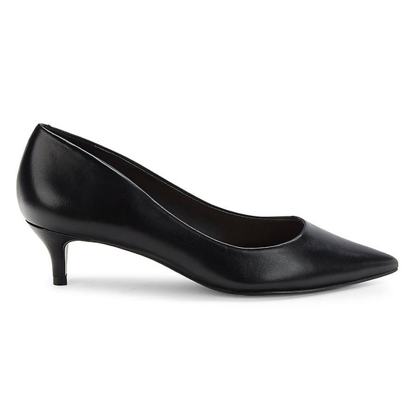 Reiss Shoes - REISS black kitten heels leather pumps